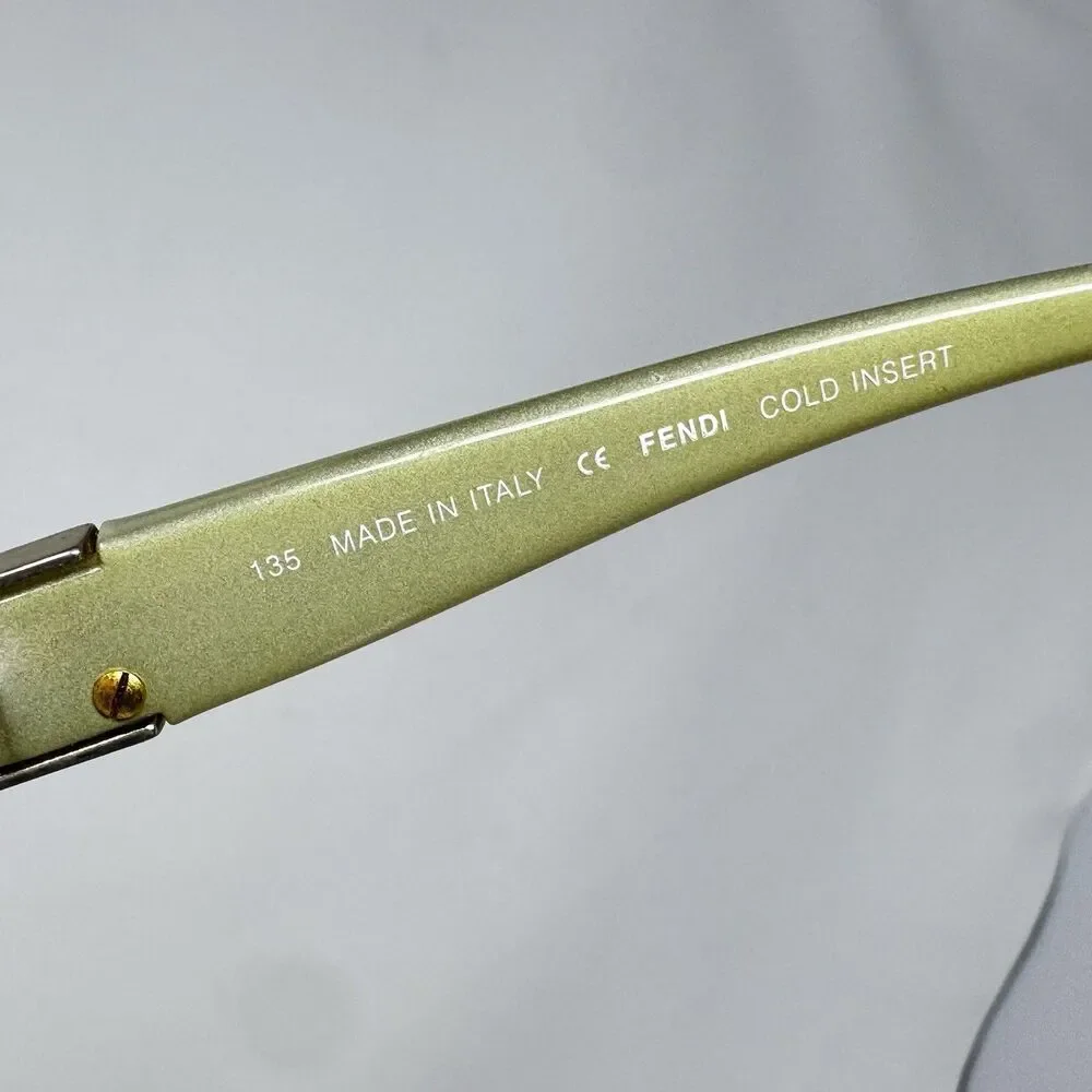 Fendi F866R 31G Olive Green Eyeglass Frames 53-13-135 Made in Italy